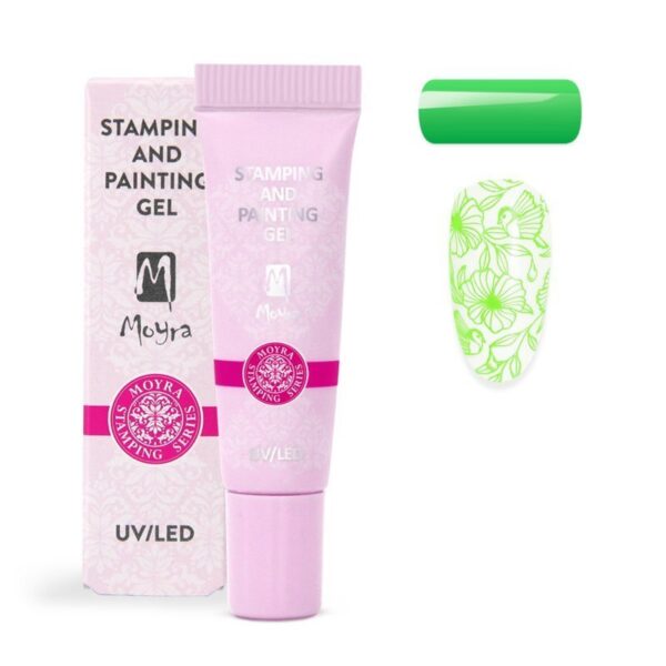 moyra stamping and painting gel 09 Vivid Green