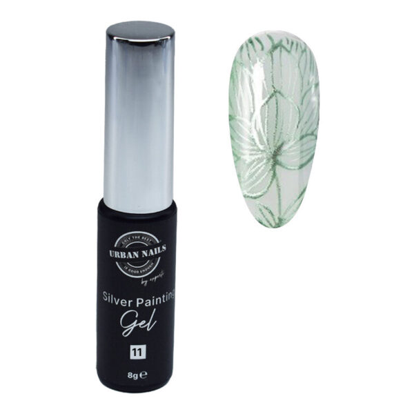 silver painting gel 11 urban nails
