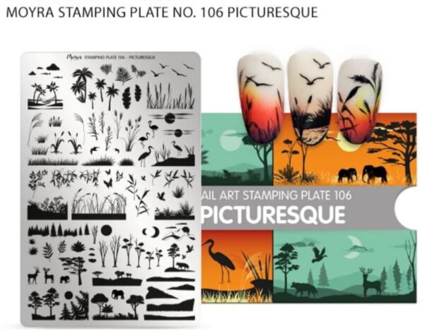 Moyra stamping plate 106 - Picturesque
