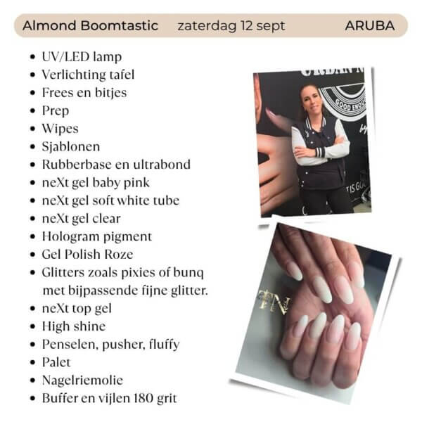 Almond Boomtastic workshop Aruba