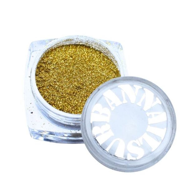 urban nails biodegradable goud geel glitter dust bgd03