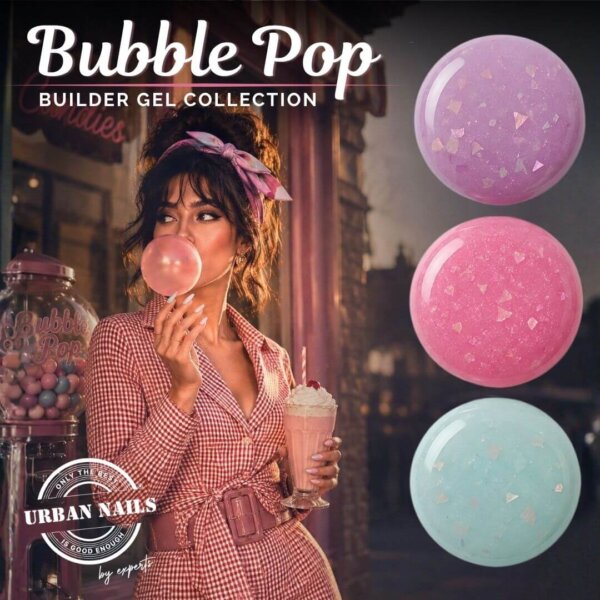 Bubble Pop - builder Gel collection.square Urban Nails Bubble Pop Builder Gel Collection