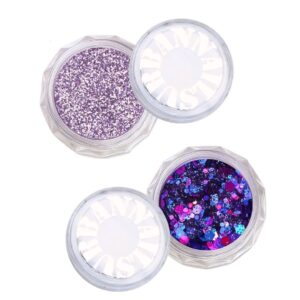 Crowned in purple glitter duo potjes