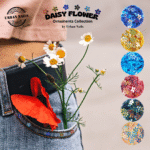 Daisy flower ornaments collection