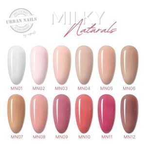 milky natural gel polish tips 01-12