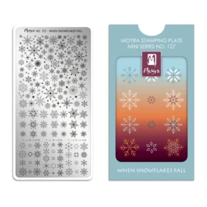 Moyra stamping plate mini when snowflakes fall no.127
