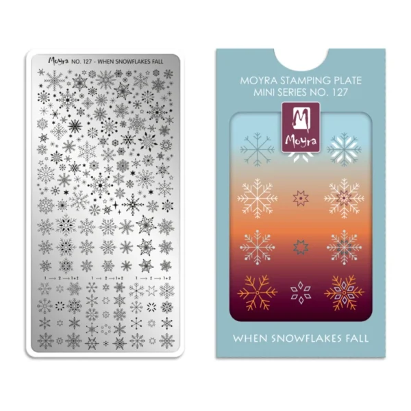 Moyra stamping plate mini when snowflakes fall no.127