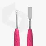 Manicure Pusher With Silicone Handle Gummy UNIQ 11 TYPE 1 (Flat Straight Pusher + Ring) PQ 11 - 1