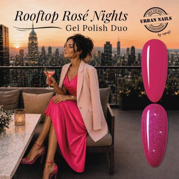 Rooftop Rosé Nights.Square Rooftop Rosé Nights - Gel Polish Duo