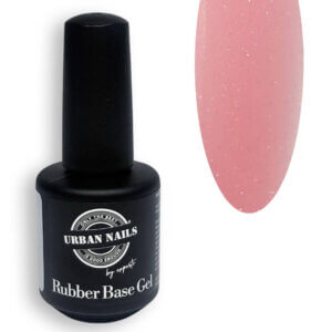 Rubber Base Gel Baby Pink Silver 15g - RIAB