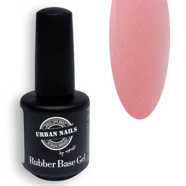 Rubberbasegel.BabyPinksilver Rubber Base Gel Baby Pink Silver 15g - RIAB