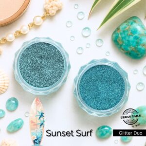Sunset Surf glitter duo
