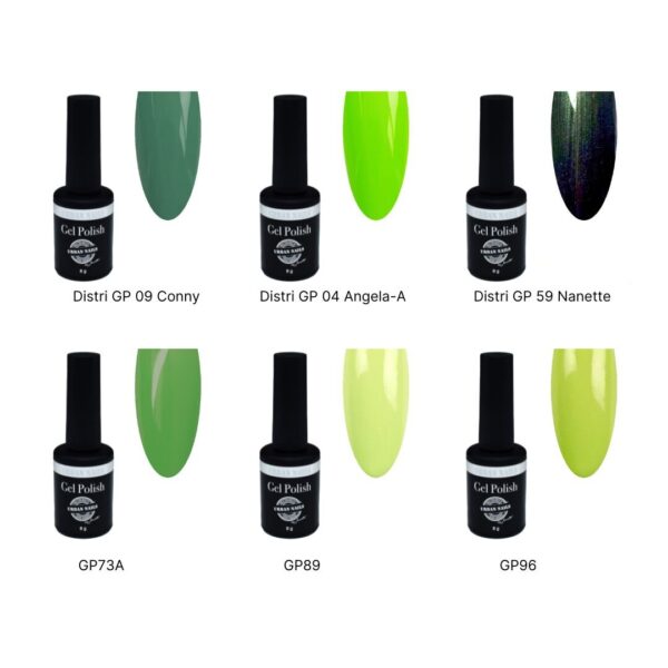 Vibrant Green Gel Polish Collection