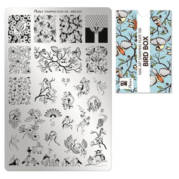 Moyra stamping plate 100 - Bird Box