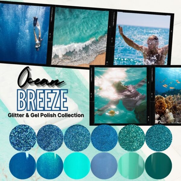 Ocean Breeze Gel Polish en glitter Collection urban nails