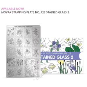 Moyra stamping plate 122 - Stained Glass 2
