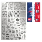 Moyra stamping plate 133 - Globetrotter America