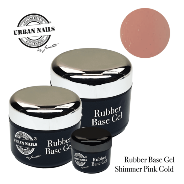 Rubber Base Gel Shimmer Pink Gold