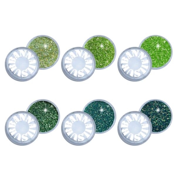 Vibrant Green Glitter Collection